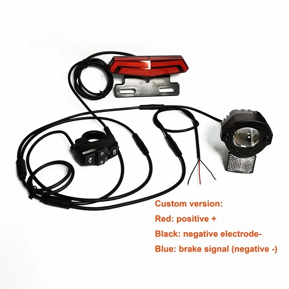 Bike Light Front Rear - ソーバップ電動自転車ヘッドライトテールライトセット防水ラインEバイクフロントおよびリアランプキット電動自転車部品Bafang BBS01 BB用