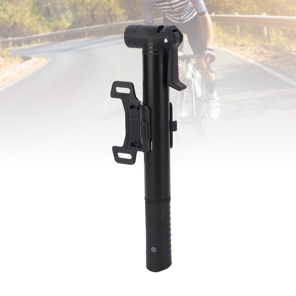 Bike Pump Frame Mount - ポータブル自転車ポンプ アルミ合金製、プラスチック製ブラック サイクリングポンプ ミニ フレーム取り付けブラケット付き マウンテンバイクポンプ