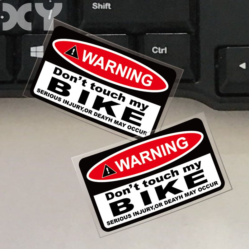 Cycling Quote - XY 防水反射車とオートバイのステッカーバンパー警告標識車のステッカービニールデカール私のバイクに触れないでください