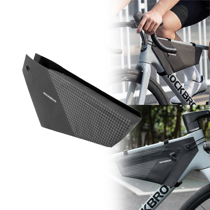 Cycling Zones - アウトドアサイクリングバイクバッグ 大容量 MTB ロードバイク用フレームバッグ 三角ポーチ ウォレットバッグ