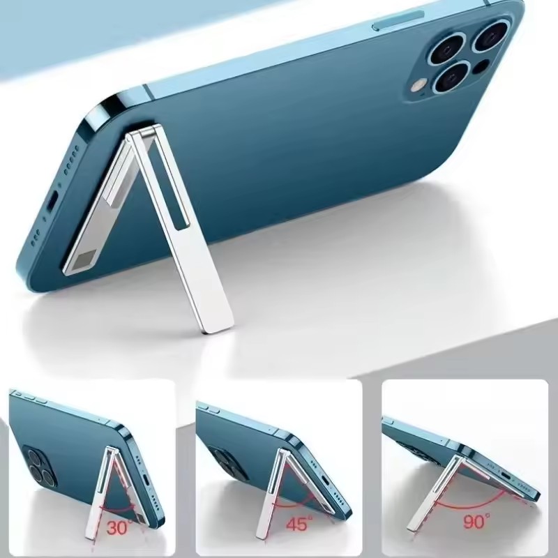 Kickstand Adjustable - マグネティック超薄型折りたたみ式携帯電話ホルダーブラケット 金属合金製デスクトップ携帯電話スタンド ユニバーサル携帯電話サポートキックスタンド