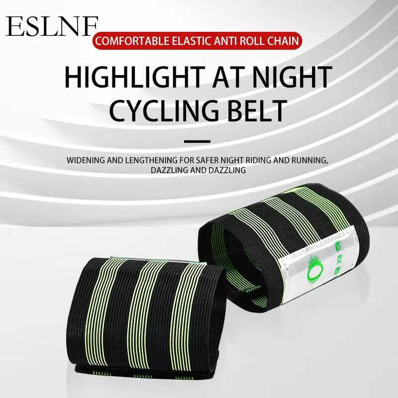 Cycling Commute Pants - ESLNF ユニバーサル反射自転車安全ストラップ調節可能な足首パンツレッグストラップ高視認性 MTB ロードコミューター夜間サイクリング