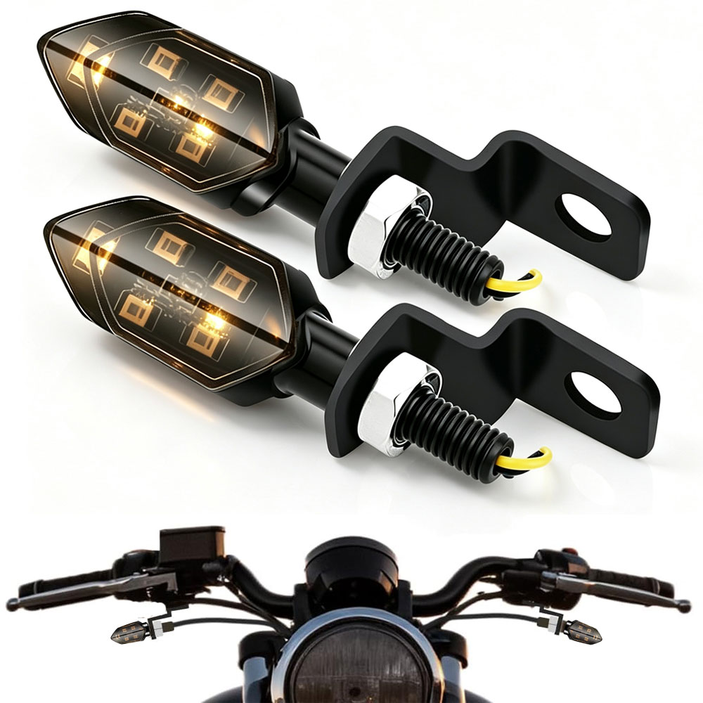 ミニ LED オートバイターンシグナルライトシーケンシャルフ - Bike Light Front Rear のレビューと価格