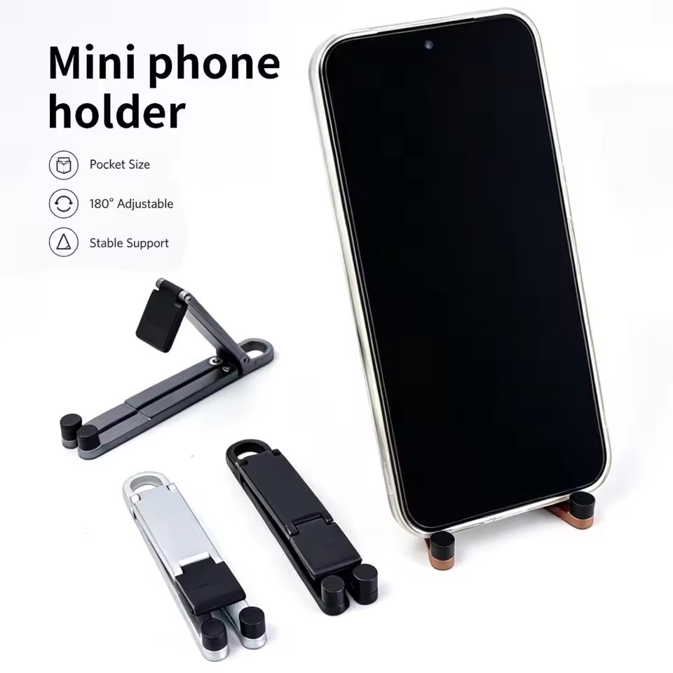 ミニキーチェーン折りたたみ式携帯電話背面クリップスタンド、ポ - Kickstand Adjustable のレビューと価格