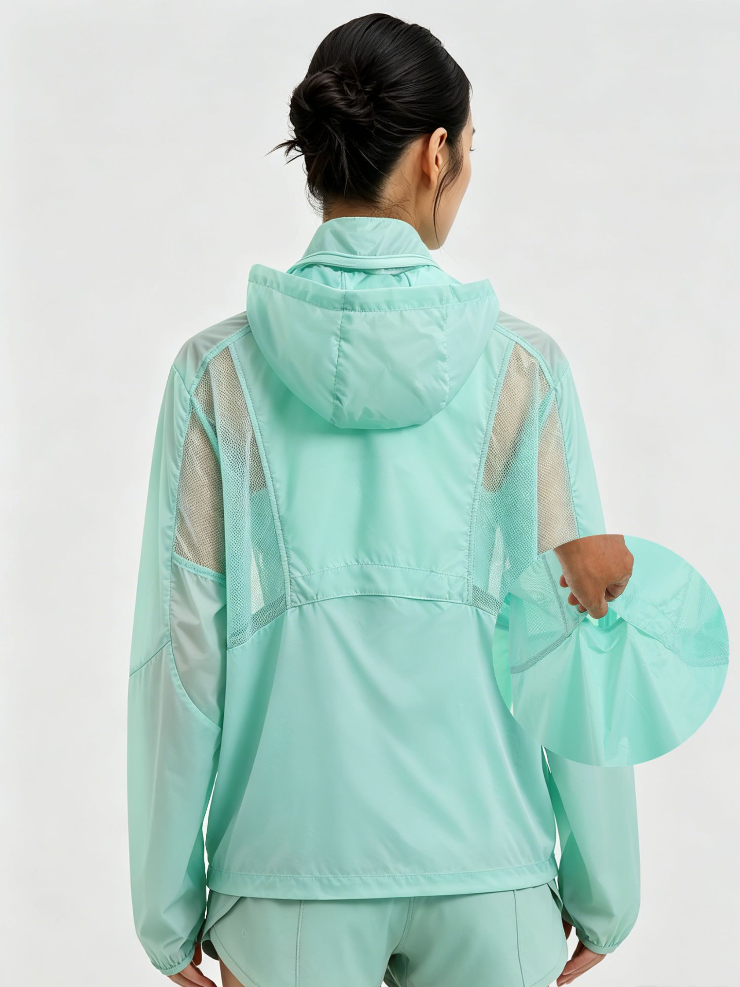 女性用夏用軽量ジャケット、日焼け防止機能付き、フード付き、通 - Cycling Commute Jacket のレビューと価格