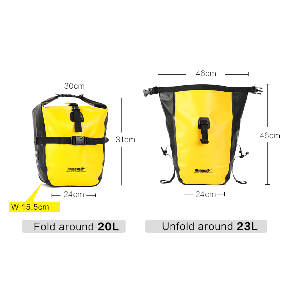 Rhinowalk 20L 自転車パニアバッグ 防水ポータブ - Cycling Commuter Backpack Waterproof のレビューと価格