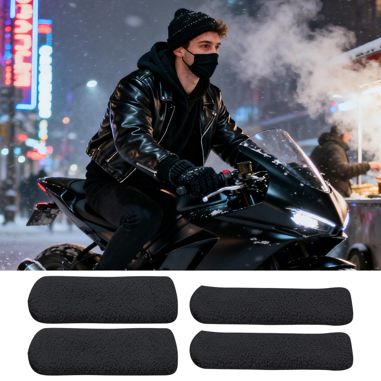 オートバイのハンドルグリップカバー伸縮性のある寒い冬サイクリ - Cycling Commuting のレビューと価格