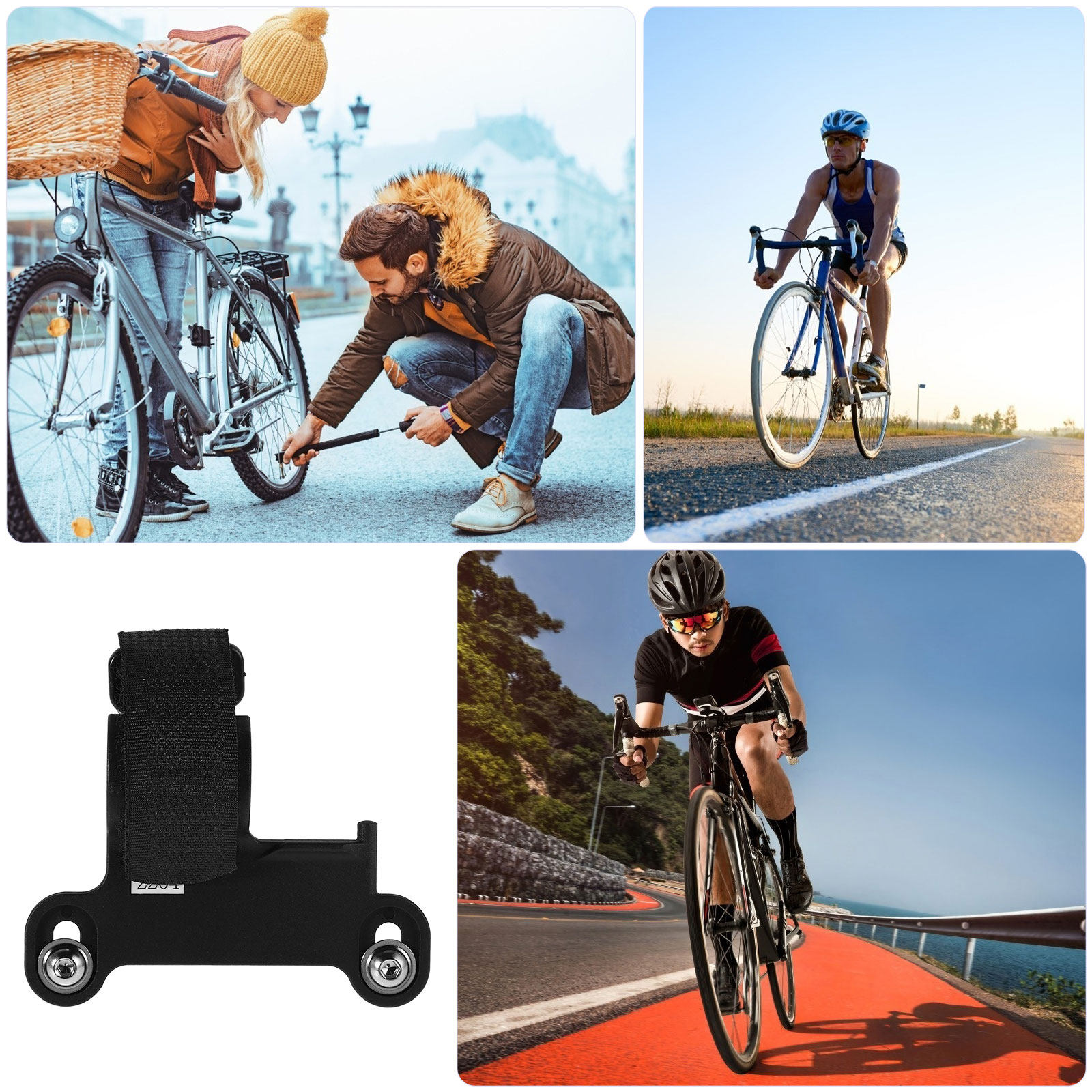 ロードバイクやマウンテンバイク用の、素早く取り付け可能な固定 - Bike Pump Frame Mount のレビューと価格