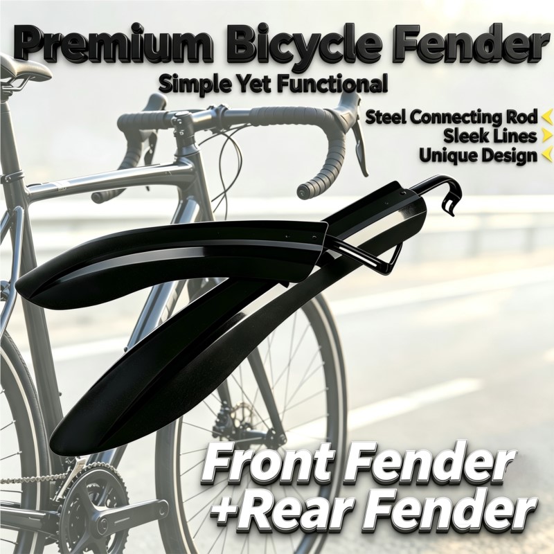 ユニバーサルクイックリリースバイクフェンダーフロントリアマッ - Fender Mudguard Set のレビューと価格