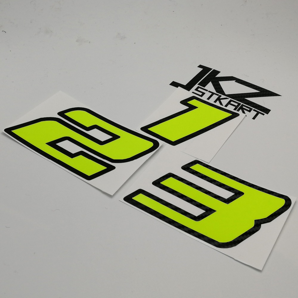 JKZ STKART ネオンナンバーステッカー 防水二層ビニ - Cycling Quote のレビューと価格