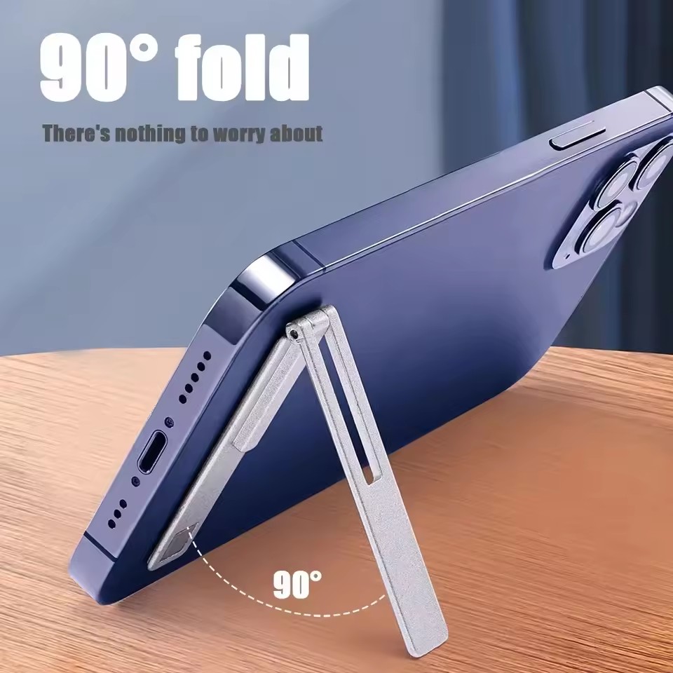 目に見えない超薄型磁気携帯電話ホルダー スタンド 金属合金製 - Kickstand Adjustable のレビューと価格