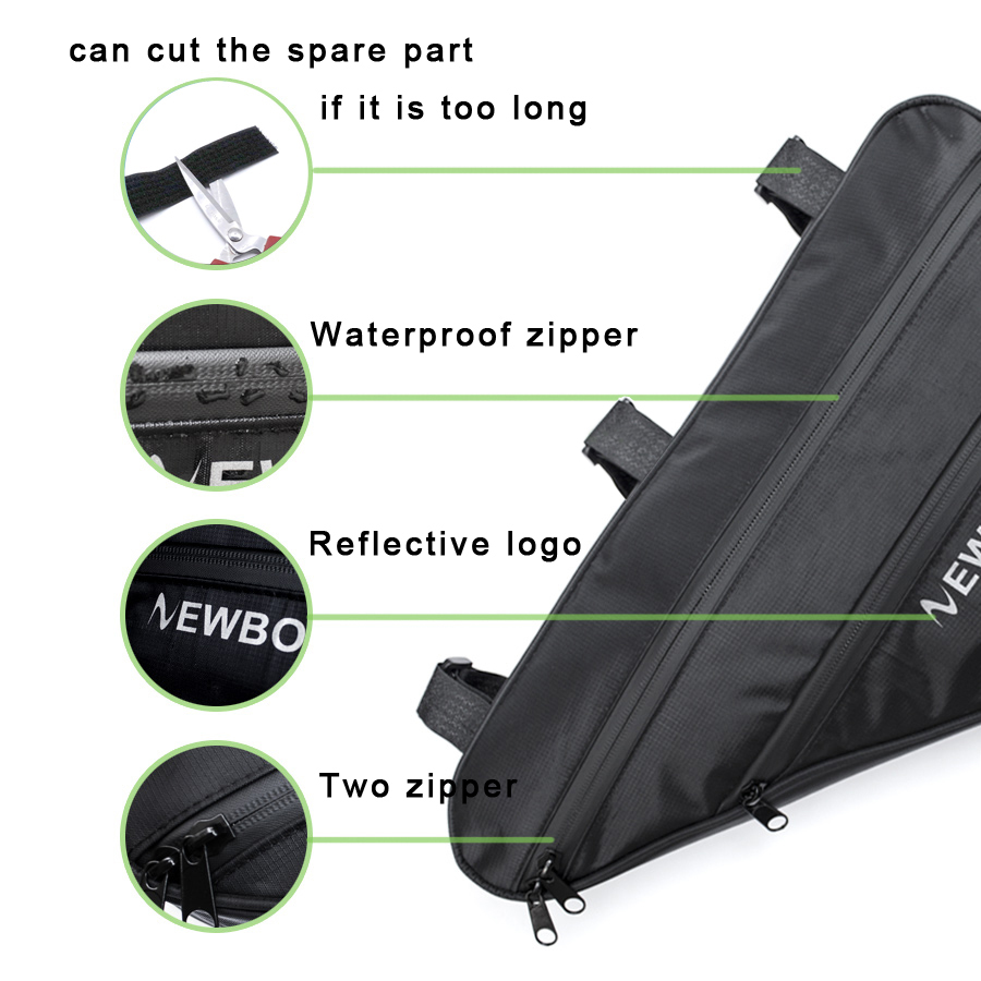 NEWBOLER 大型自転車トライアングルバッグ自転車フレー - Cycling Commuter Backpack Waterproof のレビューと価格