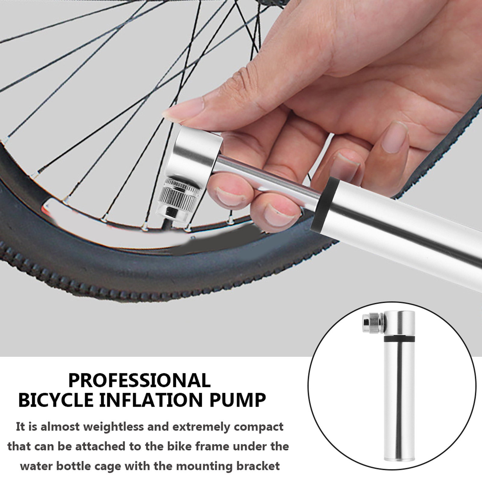 自転車用空気入れ、パンク修理キット、接着剤不要のパッチキット - Bike Pump Frame Mount のレビューと価格