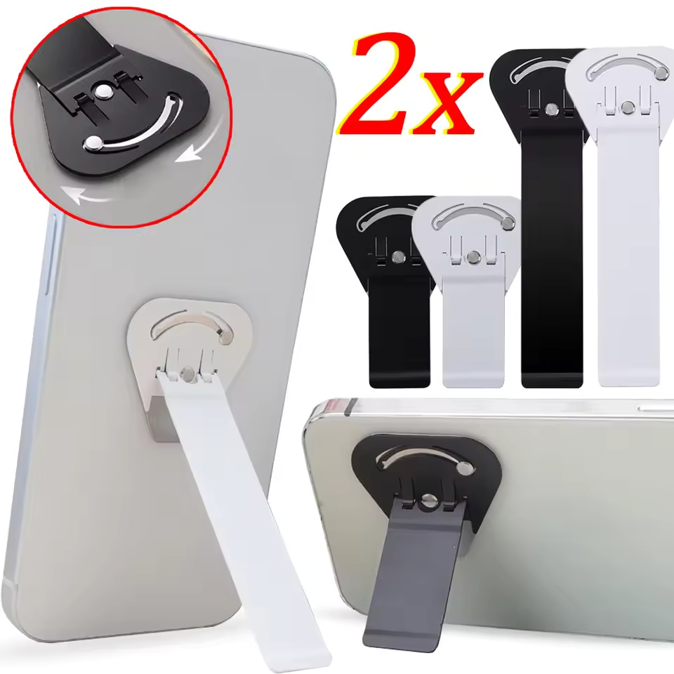 ステンレス製回転式携帯電話サポートキックスタンド、粘着式折り - Kickstand Adjustable のレビューと価格