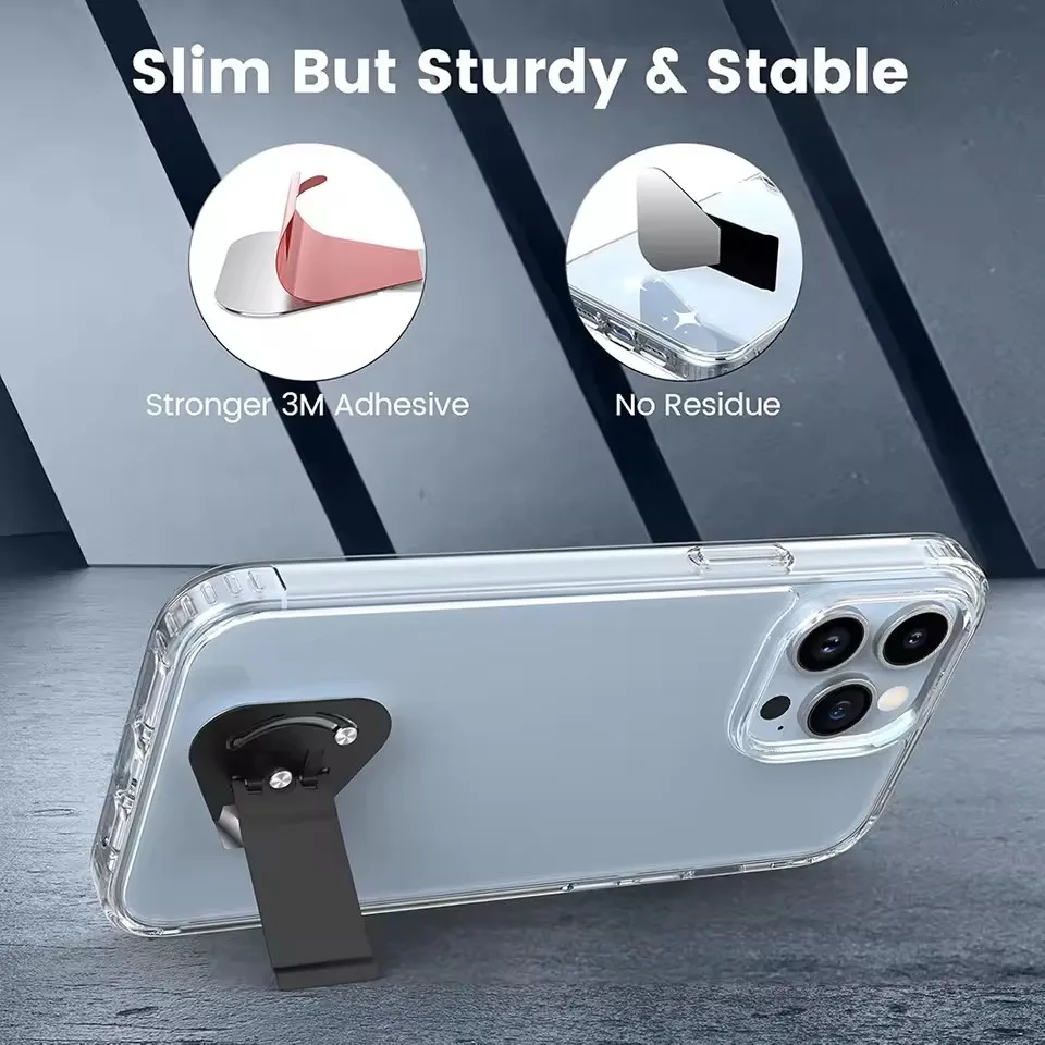 ステンレス製回転式携帯電話サポートキックスタンド、粘着式折り - Kickstand Adjustable のレビューと価格